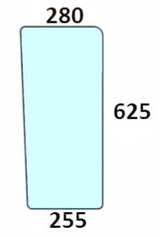 Szyba przednia dolna prawa, lewa do ciagnika Deutz-Fahr, Same, Lamborghini, Hurlimann 0.009.7697.0/30
