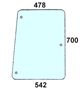 Szyba boczna lewa, prawa do ciagnika Deutz-Fahr 04350516