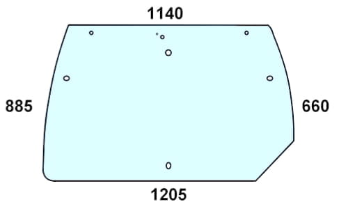 Szyba tylna do ciagnika Deutz-Fahr, Lamborghini, Same, Hurlimann 04419379