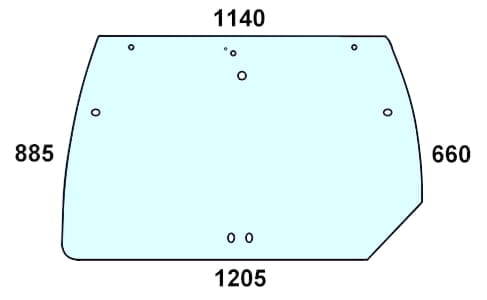 Szyba tylna do ciągnika Deutz-Fahr, Lamborghini, Same, Hurlimann 04429137, 04426333