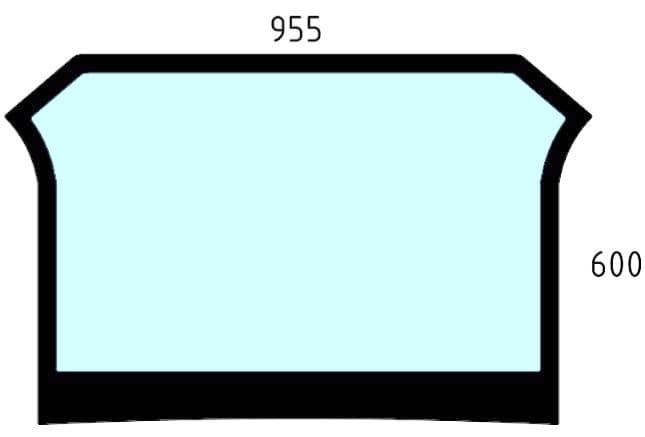 Szyba tylna dolna do ciągnika Deutz-Fahr, Lamborghini, Same, Hurlimann 04414216