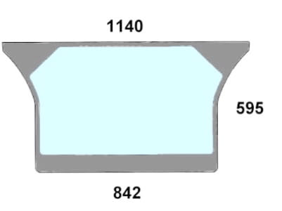 Szyba tylna dolna do ciągnika Deutz-Fahr, Lamborghini, Same, Hurlimann 04418956