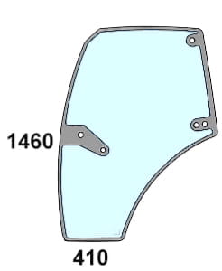 Szyba drzwi lewe do ciągnika Deutz-Fahr, Lamborghini, Same, Hurlimann 0.012.1433.0/20