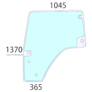 Szyba drzwi lewe do ciągnika Deutz-Fahr, Lamborghini, Same, Hurlimann - 00155691040