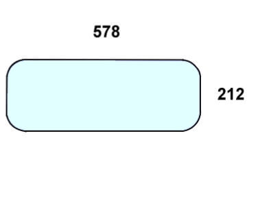 Szyba tylna dolna do ciągnika Massey Ferguson - 3714482M1