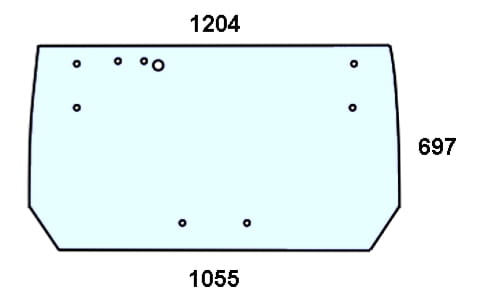 Szyba tylna do ciągnika Zetor Super, Proxima, Forterra - 53369047