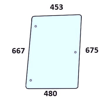Szyba boczna do ciągnika Case, New Holland, Steyr - 134671085, 47110847, 134671084, 47110848