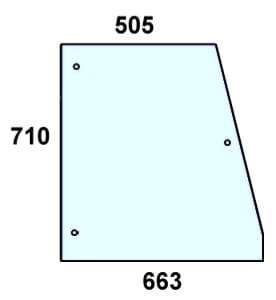 szyba boczna przednia prawa do ciągnika Steyr - 134371113