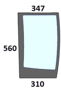 Szyba przednia dolna prawa do ciągnika Case, New Holland, Steyr - 134671099, 134671069, 47108764