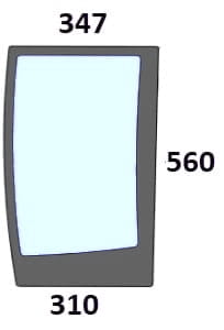 Szyba przednia dolna lewa do ciągnika Case, New Holland, Steyr - 134671080, 134671070, 47108465