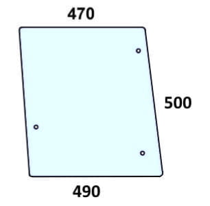Szyba boczna do ciągnika Case, Steyr - 134703168