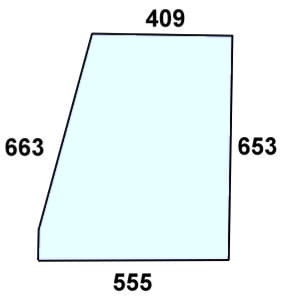 szyba drzwi górna lewa do ciągnika Steyr - 134371085