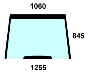 Szyba przednia do ciągnika Case  248715A1