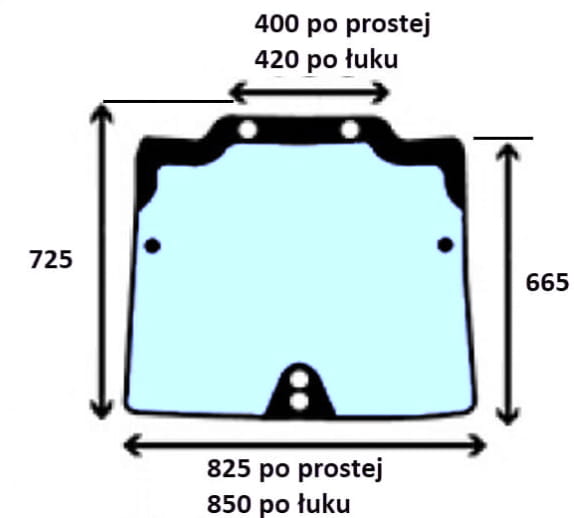Szyba przednia do ciągnika Case, New Holland, Steyr - 47127547