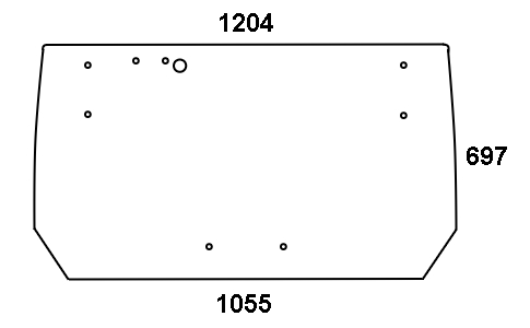 Szyba tylna do ciągnika Zetor Super, Proxima, Forterra - 53369005