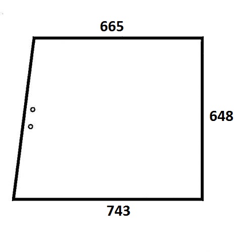 Szyba boczna prawa do ciągnika Massey Ferguson 3380125M2 (882)