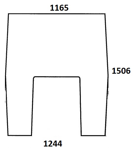 Szyba przednia do ciągnika Massey Ferguson 3052607M1 (881)