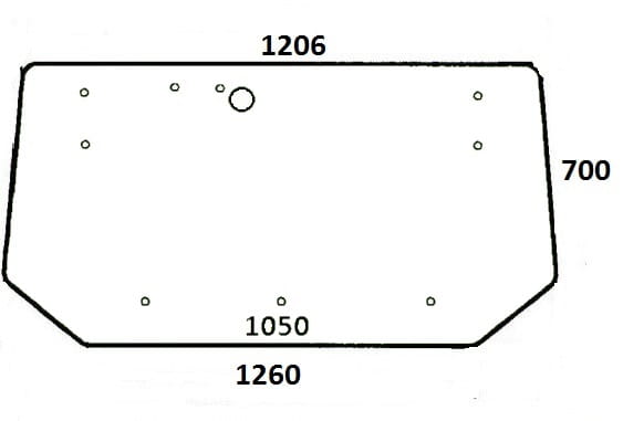 Szyba tylna do ciągnika Zetor Proxima, Forterra, Super - 53369201