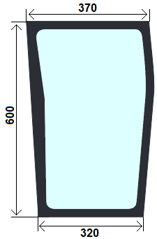 Szyba przednia dolna lewa do ciągnika Massey Ferguson, Valtra - 3902149M1