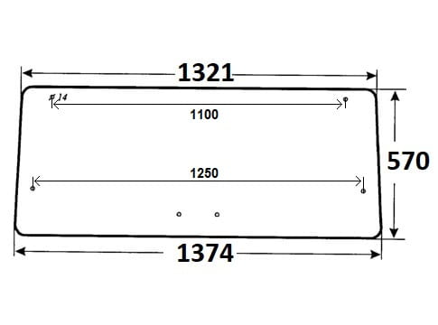 Szyba tylna Zetor 70117969 (357)