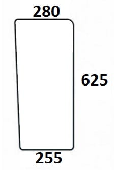 Szyba przednia dolna prawa, lewa do ciagnika Deutz-Fahr, Same, Lamborghini, Hurlimann 0.009.7697.0/20