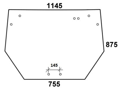 Szyba tylna do ciągnika Deutz-Fahr, Same, Lamborghini, Hurlimann 0.010.6265.0
