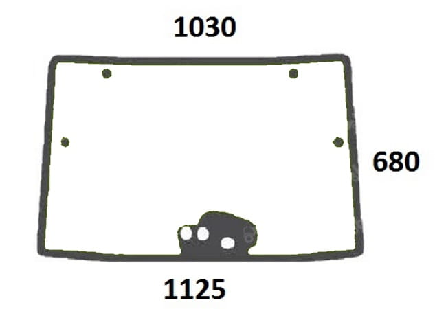 Szyba przednia  do ciągnika Deutz-Fahr, Lamborghini, Same, Hurlimann - 00150354010