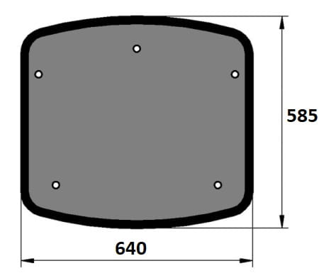 Szyba dachowa do ciągnika Deutz-Fahr, Lamborghini, Same, Hurlimann - 00111010020, 04446053