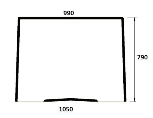 Szyba przednia do ciągnika Deutz-Fahr, Same, Lamborghini, Hurlimann - 000903000