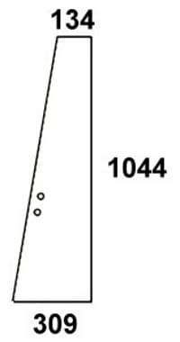 Szyba drzwi przednia do ciągnika Massey Ferguson, Landini - 3389399M2