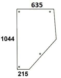 Szyba drzwi tylna do ciągnika Massey Ferguson, Landini - 3389398M2