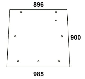 Szyba tylna do ciągnika Massey Ferguson, Landini - 3389902M3