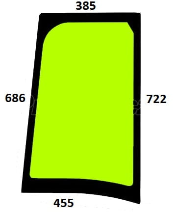 Szyba boczna prawa do ciągnika Case, New Holland, Steyr - 47130822