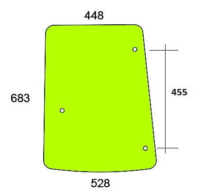 Szyba boczna lewa do ciągnika Case, New Holland, Steyr - 84224147