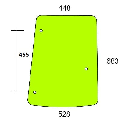 Szyba boczna prawa do ciągnika Case, New Holland, Steyr - 84224146