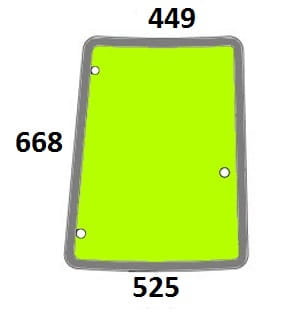 Szyba boczna prawa do ciągnika Case, New Holland - 84396391