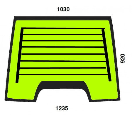 Szyba przednia podgrzewana do ciągnika Case, New Holland, Steyr - 134671098