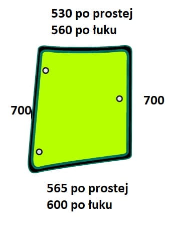 Szyba boczna prawa do ciągnika Case, New Holland - 5089556