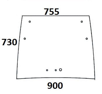 Szyba przednia do ciągnika Fendt - 210812040550