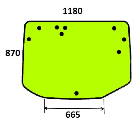Szyba tylna do ciągnika Fendt - 737812050080