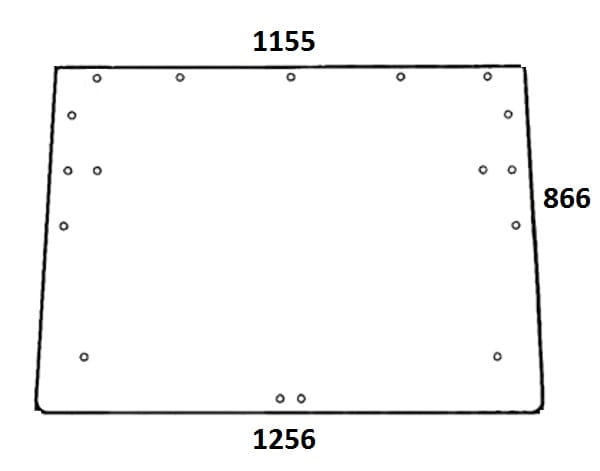 Szyba tylna do ciągnika Renault, Claas - 7700017671