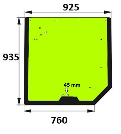 Szyba tylna do ciągnika Renault, Claas Ares, Arion, Atles 0011014930