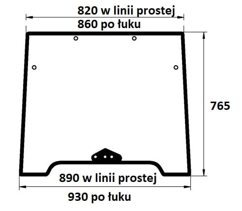 Szyba przednia do ciągnika Deutz-Fahr, Hurliamnn, Lamborghini, MF, Same 0.012.5734.0/10  00107096040
