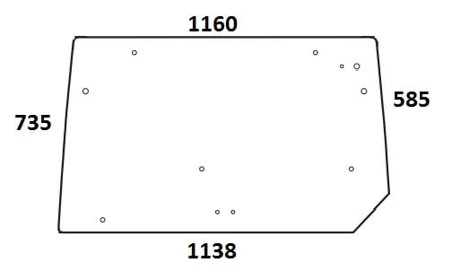 Szyba tylna do ciągnika Renault, Claas Cergos, Ergos 6005014311