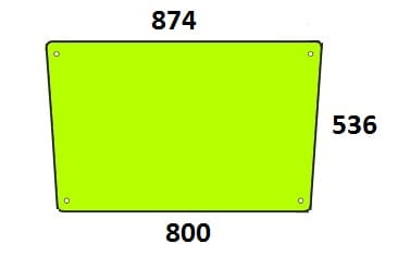 Szyba tylna dolna do ciągnika Renault, Claas Ergos, Cergos 6005021293