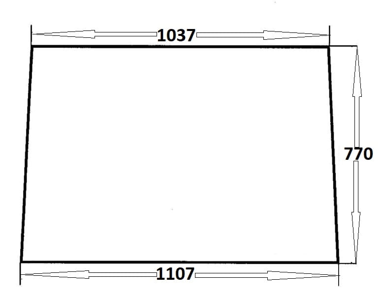 Szyba przednia do ciągnika Ursus (107)