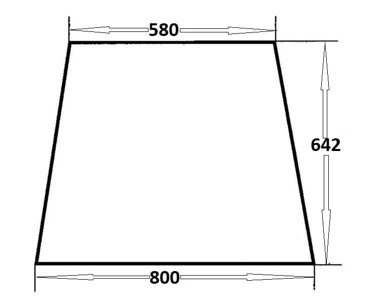 Szyba boczna lewa, prawa do ciągnika Massey Ferguson (175)