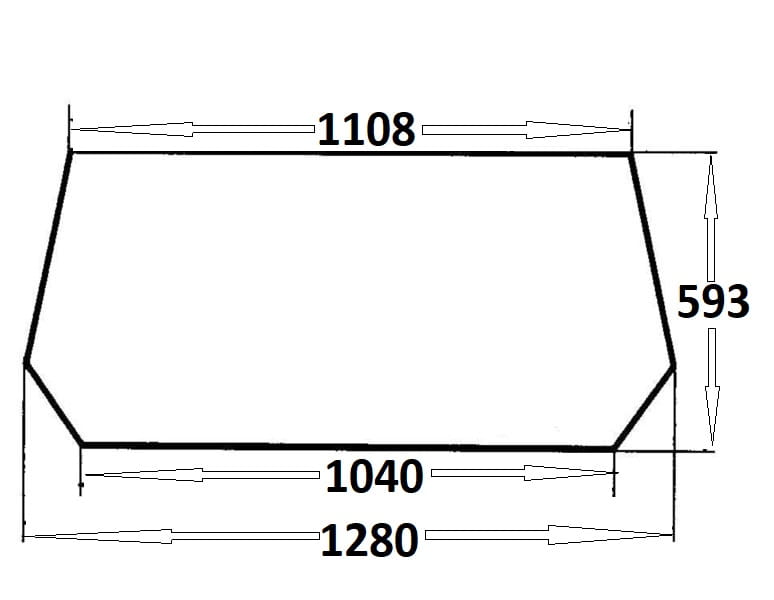 Szyba tylna do ciągnika Ursus (704)