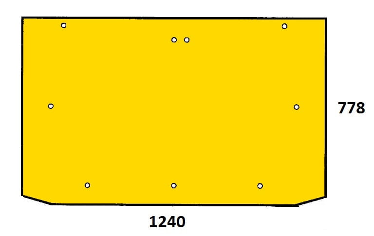 Szyba tylna do ciągnika Hurlimann, Lamborghini, Same 092312680/20 (758)
