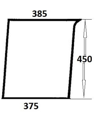 Szyba przednia dolna lewa, prawa do ciągnika Renault, Claas 7700016585 (838)